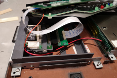 Mounted CF reader and cabling